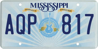 MS license plate AQP817