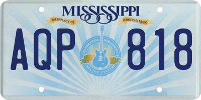 MS license plate AQP818