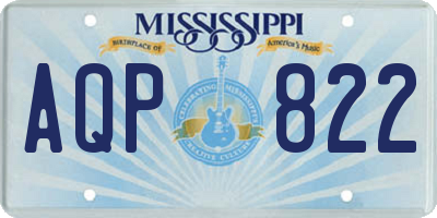 MS license plate AQP822