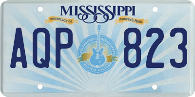 MS license plate AQP823
