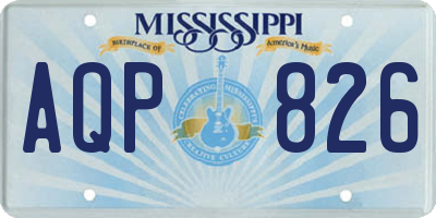 MS license plate AQP826