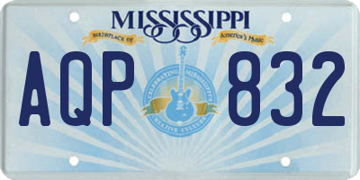 MS license plate AQP832