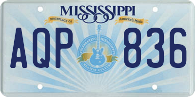 MS license plate AQP836