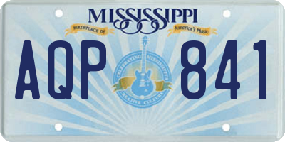 MS license plate AQP841