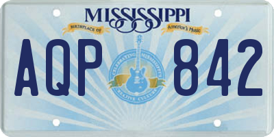 MS license plate AQP842