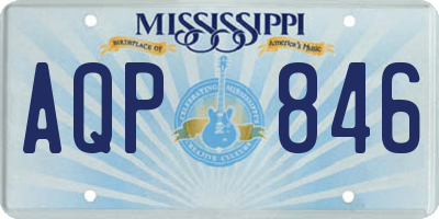 MS license plate AQP846