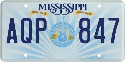 MS license plate AQP847
