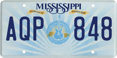 MS license plate AQP848