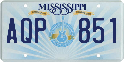 MS license plate AQP851