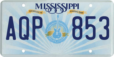 MS license plate AQP853