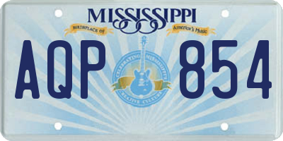 MS license plate AQP854