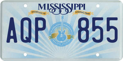 MS license plate AQP855