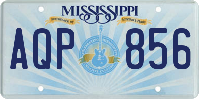 MS license plate AQP856