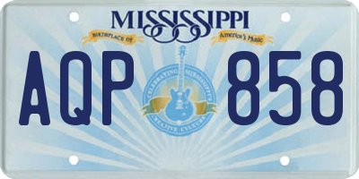 MS license plate AQP858