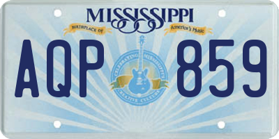 MS license plate AQP859