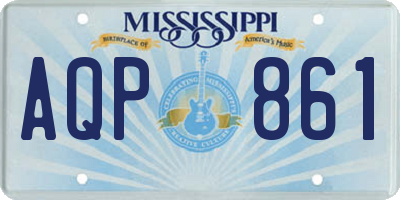 MS license plate AQP861