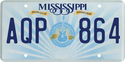 MS license plate AQP864