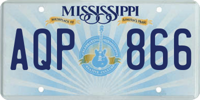 MS license plate AQP866