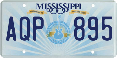 MS license plate AQP895