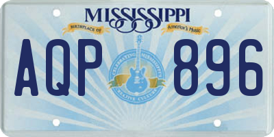 MS license plate AQP896
