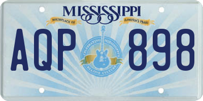 MS license plate AQP898