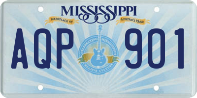 MS license plate AQP901