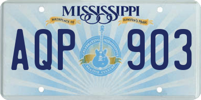 MS license plate AQP903