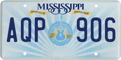 MS license plate AQP906