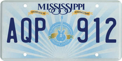 MS license plate AQP912