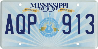 MS license plate AQP913