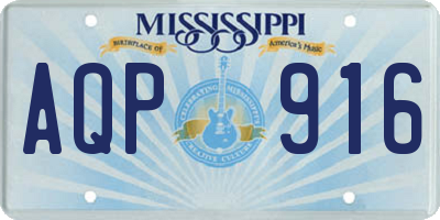 MS license plate AQP916