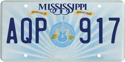 MS license plate AQP917