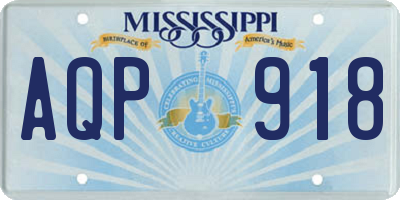MS license plate AQP918