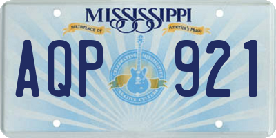 MS license plate AQP921
