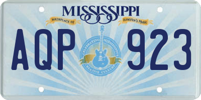 MS license plate AQP923