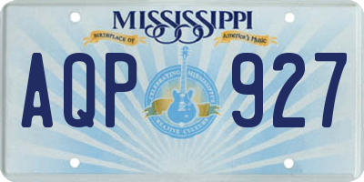 MS license plate AQP927