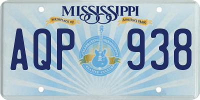 MS license plate AQP938