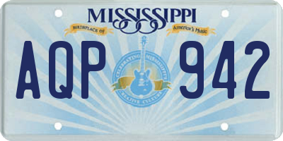 MS license plate AQP942