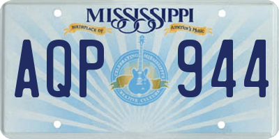 MS license plate AQP944
