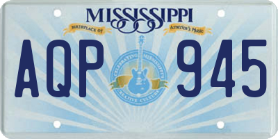 MS license plate AQP945