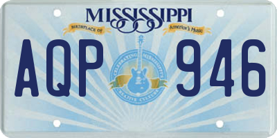 MS license plate AQP946
