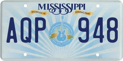 MS license plate AQP948