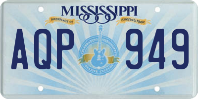 MS license plate AQP949