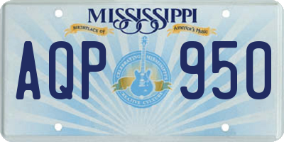 MS license plate AQP950