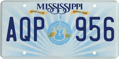 MS license plate AQP956