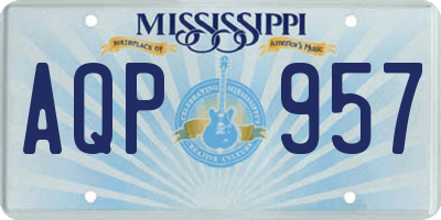 MS license plate AQP957