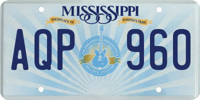 MS license plate AQP960