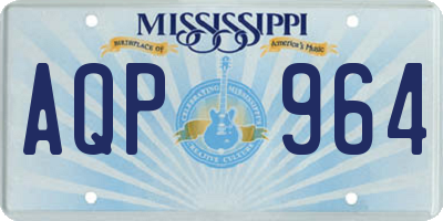 MS license plate AQP964