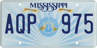 MS license plate AQP975