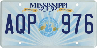 MS license plate AQP976